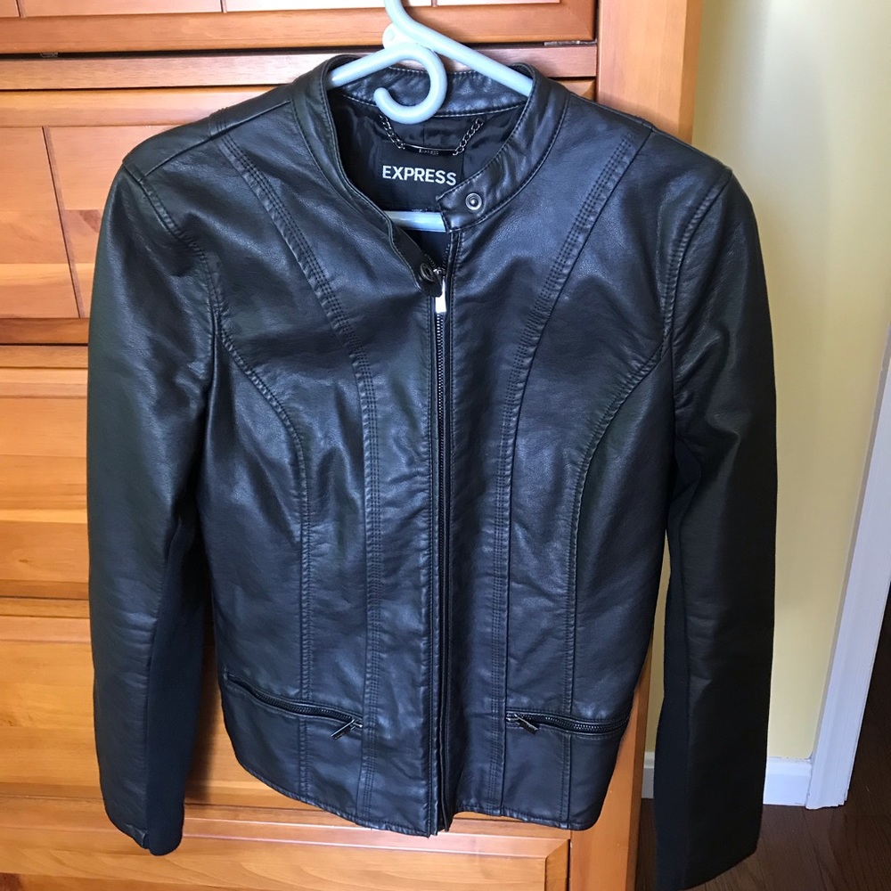 Express Black Leather Jacket